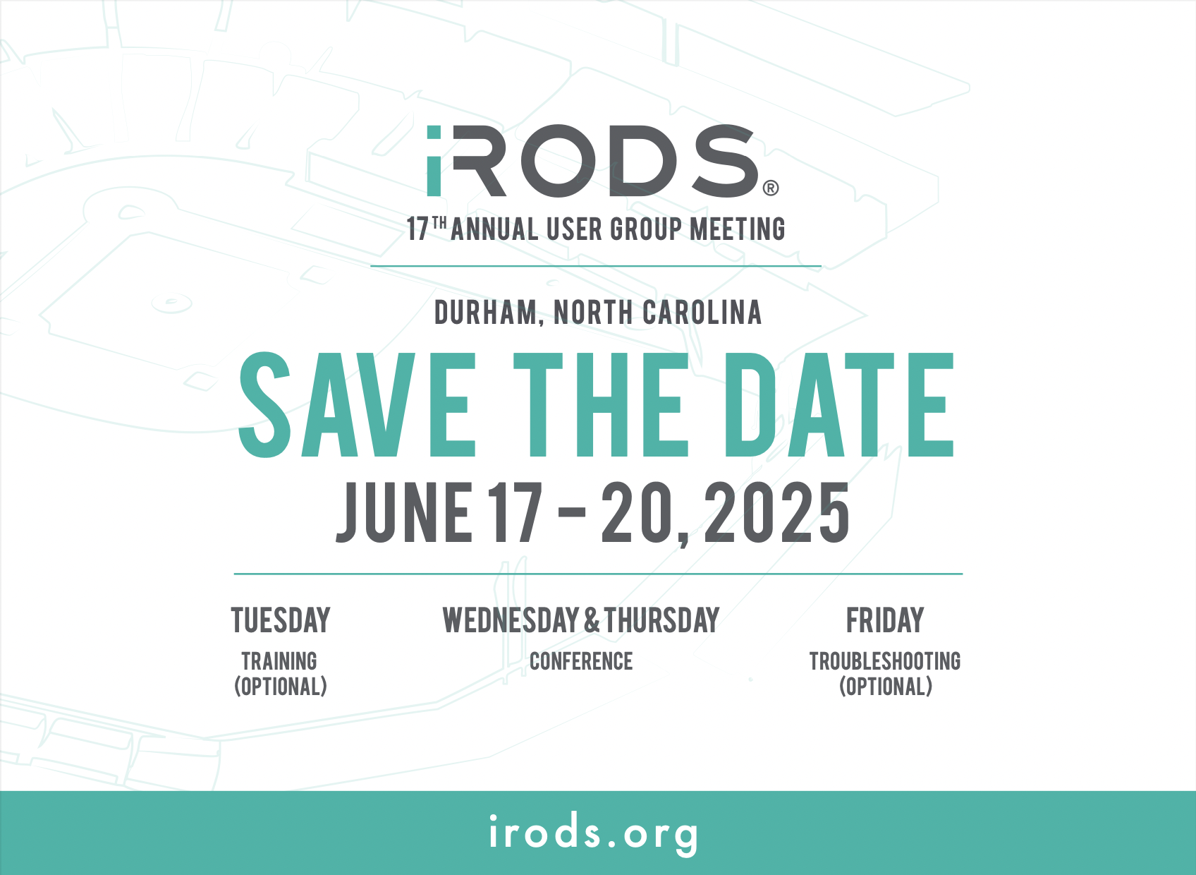 iRODS UGM 2025, Hosted by the iRODS Consortium, June 17-20, 2025